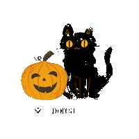 Cat Halloween Sticker by DOREAFAMILIE