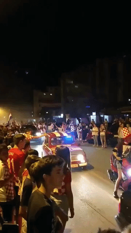 Celebrations Break Out in Croatia Streets After England Victory Advances Team to Final