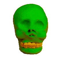 Skull Claymation Sticker by erma fiend