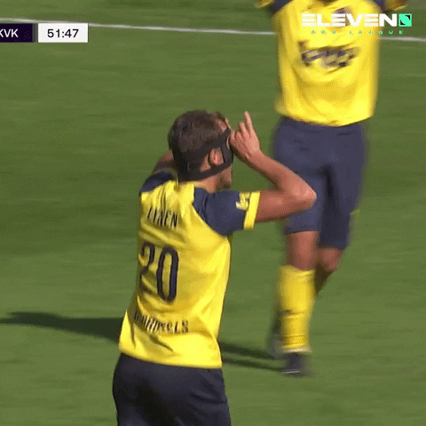 Football Celebration GIF by ElevenSportsBE