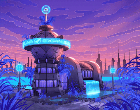 DanaU51 giphyupload vaporwave futurama cyberpunk GIF