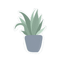 Therubyscribbles green creative plants modern Sticker