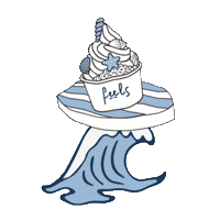 Feels Frozen Yogurt Sticker by Saddle Cafe