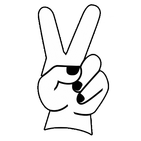 Peace Hand Sticker by Nooch.Earth