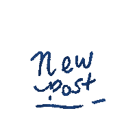 Lenajarts new blue new post post Sticker