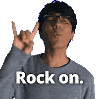 Rocking Rock On Sticker