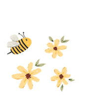 allofmetienda flower bee flores flor Sticker