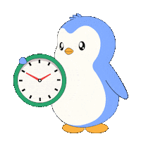 You Are Late Time Flies Sticker by Pudgy Penguins