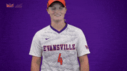 purple aces evansville GIF by Missouri Valley Conference
