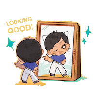 Cat Looking Good Sticker by AJ