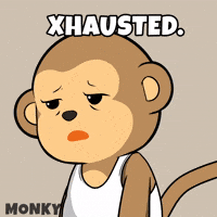 Tired Mood GIF by Wise Monkey Meme