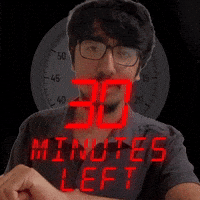 30 minutes left