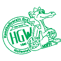 Grün Weiß Handball Sticker by HGW Hofweier