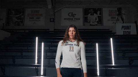 Georgia Tech Volleyball GIF by Georgia Tech Yellow Jackets
