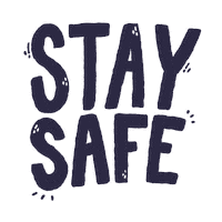 Stay Safe Good Vibes Sticker by Matt Joyce