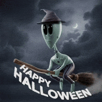 Halloween Witch GIF by Lonely Aliens