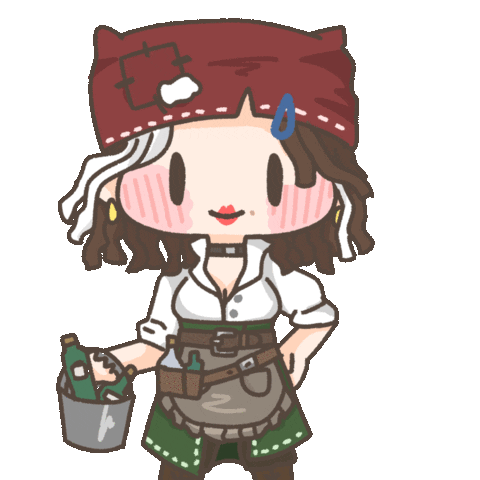 Hot Girl Beer Sticker by Fluffy the Thunder God 雷神阿毛