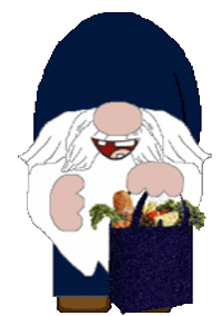 Gnome Grocery Shopping Sticker