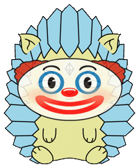 WilFrosty clown hedgehog noob bruhmoment Sticker