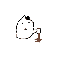 neujeok 고양이 커피 눈멍이 냥이 Sticker