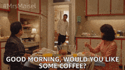 Good Morning Food GIF by The Marvelous Mrs. Maisel