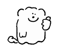 mmhn_samoyed_gif dog good ghost thumbs Sticker