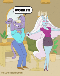 Work It Spin GIF by Glow The Unicorn