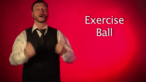sign language exercise ball GIF by Sign with Robert