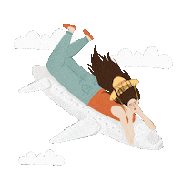 jamwperks travel vacation flying airplane Sticker