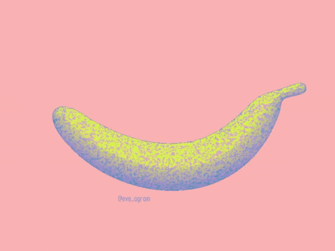 hungry banana GIF by eve_agram