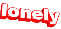 lonely text Sticker