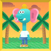 chilling palm tree GIF by Paul Layzell