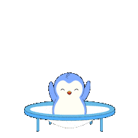 Jumping Feel Good Sticker by Pudgy Penguins