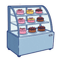 Tortas Vitrina Sticker by ILUMI Equipamiento Comercial