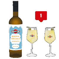 Party Drinking Sticker by Martini