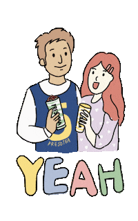 Cheers Yes Sticker by Presotea