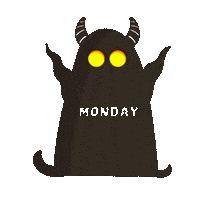 Monday Monster Sticker by BigBrains