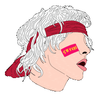 Rock N Roll Hair Sticker by Barns Courtney