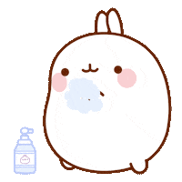 Stay Home Wash Hands Sticker by Molang