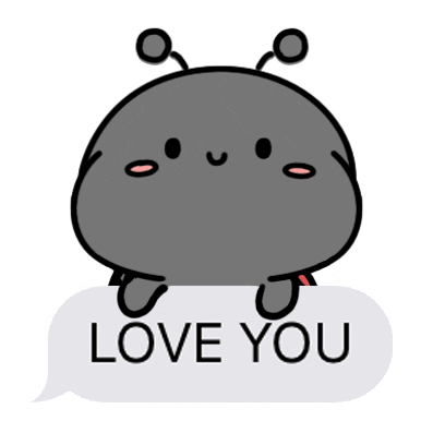 Luv You Sticker by Aminal Stickers