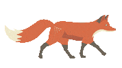 fox walk Sticker