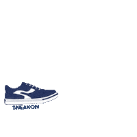 sneakon blue white rose shoes Sticker