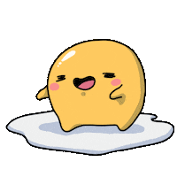 kumoxworld dancing kawaii confused egg Sticker