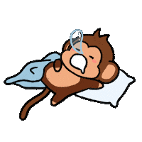 Bedtime Sleeping Sticker by Chimpers