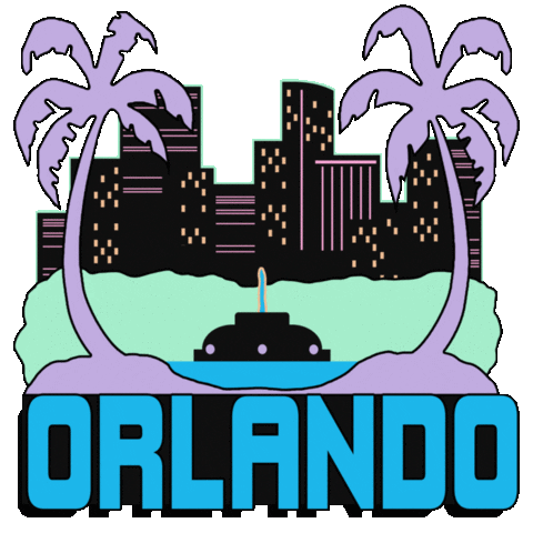 Palm Tree City Sticker by AIRVOID