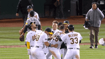 Happy Major League Baseball GIF by Oakland Athletics
