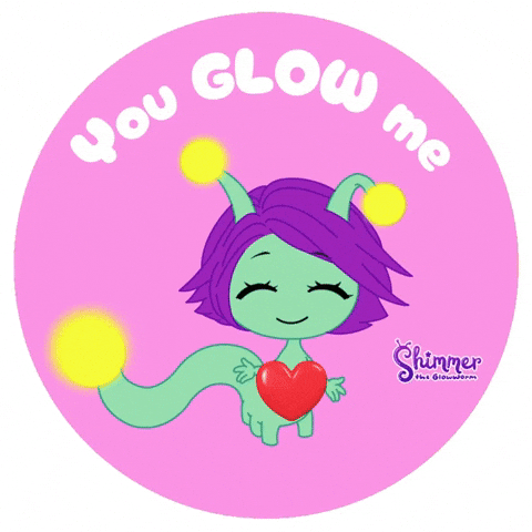 glowy You glow me pink by shimmer the glowworm
