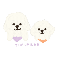 Dog Thanks Sticker by Ann of Facedit