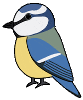 Great Tit Cartoon Sticker