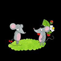 KatSet love animation friends flowers GIF